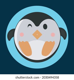 
baby penguin emblem is very cool and cute used for various design needs