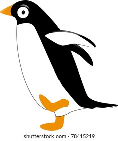 baby penguin learn walking
