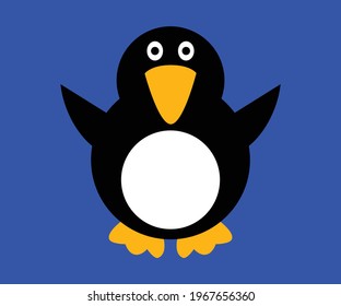 Baby Penguin Simple Small Vector