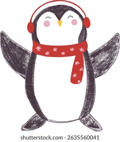 Baby penguins, christmas cute  penguins, little cute penguins character 
