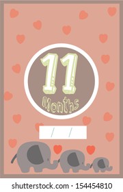 Baby Photo card month 11