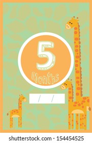 Baby Photo card month 5