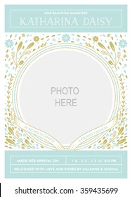 Baby Photo Card Template Design