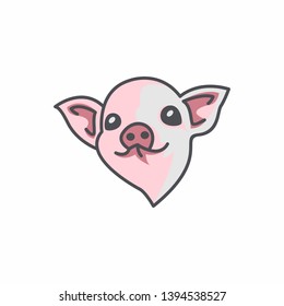 baby pig logo template vector