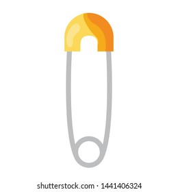 baby pin icon on white background vector illustration