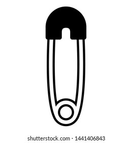 baby pin icon on white background vector illustration