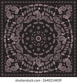 Baby pink bandana Print. Grapes wines paisley bandana bandanna Scarf Face Head Wrap. pattern art wines grapes Grape leaves corkscrew square pattern design