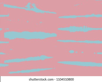Baby Pink, Blue, Turquoise Painted Japanese Vector Seamless Geo Pattern. Horizontal Ikat Tie Dye Wabi Sabi Traditional Simple Prints. Cute Female Fashion Design, Childrens Exotic Kimono Ornament.