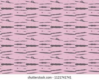 Baby Pink, Blue, Turquoise Painted Japanese Vector Seamless Geo Pattern. Fine Narrow Ikat Tie Dye Wabi Sabi Traditional Simple Prints. Cute Female Fashion Design, Childrens Exotic Kimono Ornament.