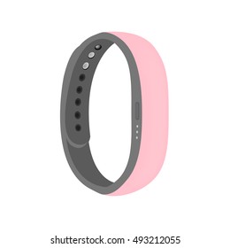 Baby Pink Color Smart Band Vector Isolated