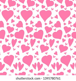 Baby Pink Hearts On White Background Stock Vector (Royalty Free ...