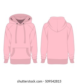 Baby pink hoodie isolated vector