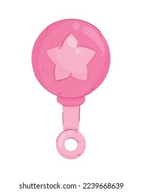 baby pink pacifier bell accessory