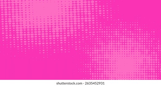 Baby pink pop art background in retro comic style with halftone dotted design, vector illustration