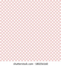 Baby pink seamless pattern with polka  dot. Good for paper, textile or scrapbooking elements.