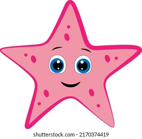 Baby Pink Star Fish Vector Illustration Stock Vector (Royalty Free ...