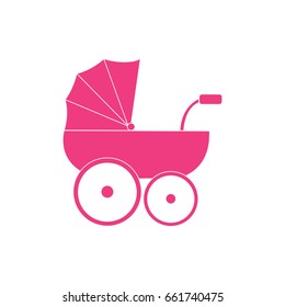 Baby pink stroller,