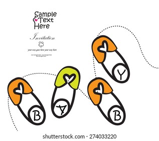 Baby pins card
