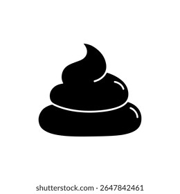 Baby poo icon silhouette vector flat illustration on white background
