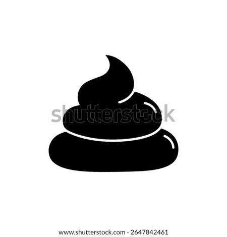 Baby poo icon silhouette vector flat illustration on white background