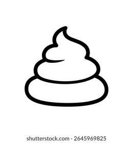 Baby poo outline icon vector flat illustration design.