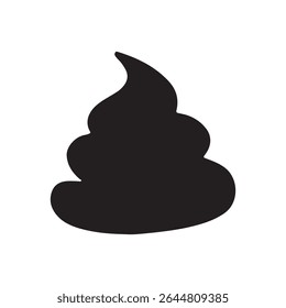 Baby poo silhouette vector flat illustration design on white background