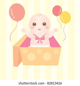 baby pop up from gift box