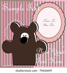 Baby postcard with bear