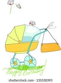 Baby postcard. Children.