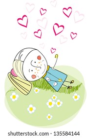 Baby postcard. Children.