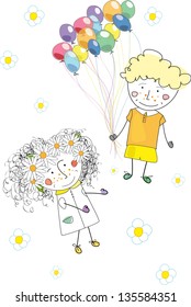 Baby postcard. Children.