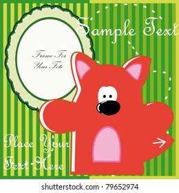 Baby postcard with fox