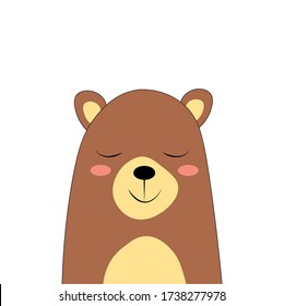 baby poster cute bear vector illustration