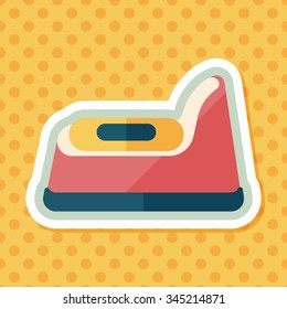 baby potty flat icon with long shadow,eps10