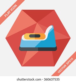 baby potty flat icon with long shadow,eps10