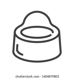 Baby Potty Outline Icon. Vector Illustration.