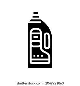 baby powder bottle glyph icon vector. baby powder bottle sign. isolated contour symbol black illustration