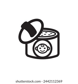 Baby powder logo icon, vector illustration design