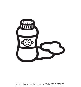 Baby powder logo icon, vector illustration design