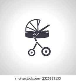 Baby Pram Carriage icon. stroller baby icon.