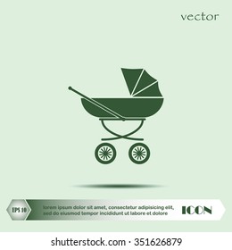 Baby pram , icon