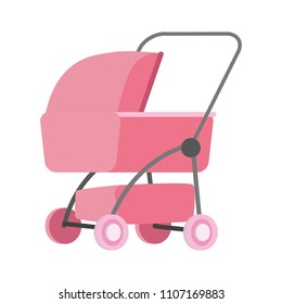 Baby pram isolated