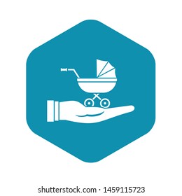 Baby pram protection icon. Simple illustration of baby pram protection vector icon for web design