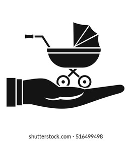 Baby pram protection icon. Simple illustration of baby pram protection vector icon for web design