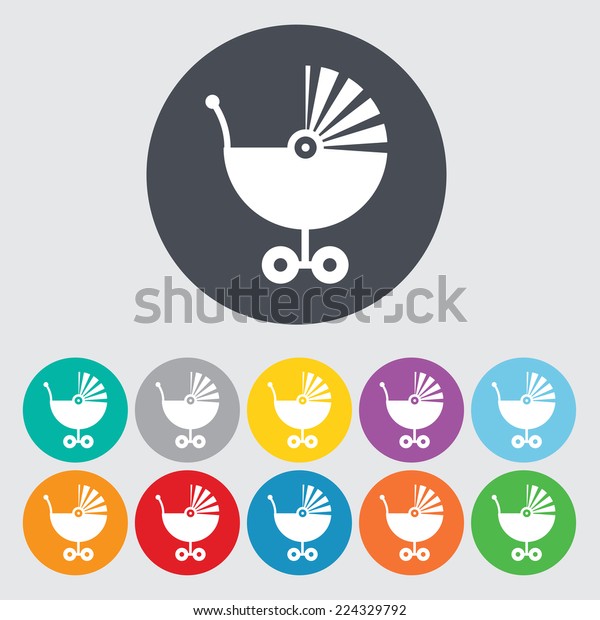 Baby Pram Stroller Sign Icon Baby Stock Vector Royalty Free