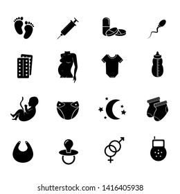 Baby, pregnancy, maternity vector icon set. 
