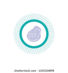Baby, pregnancy, pregnant, obstetrics, fetus Glyph Icon. Vector isolated illustration