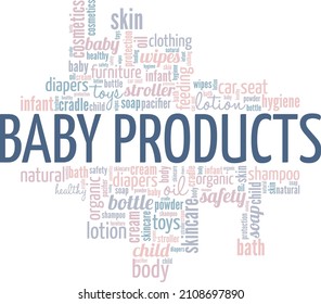 Baby Products conceptual vector illustration word cloud isolated on white background.