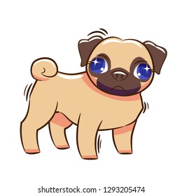 Baby pug vector