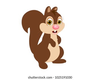 Baby Or Pup Squirrel  - Cartoon Vector Image